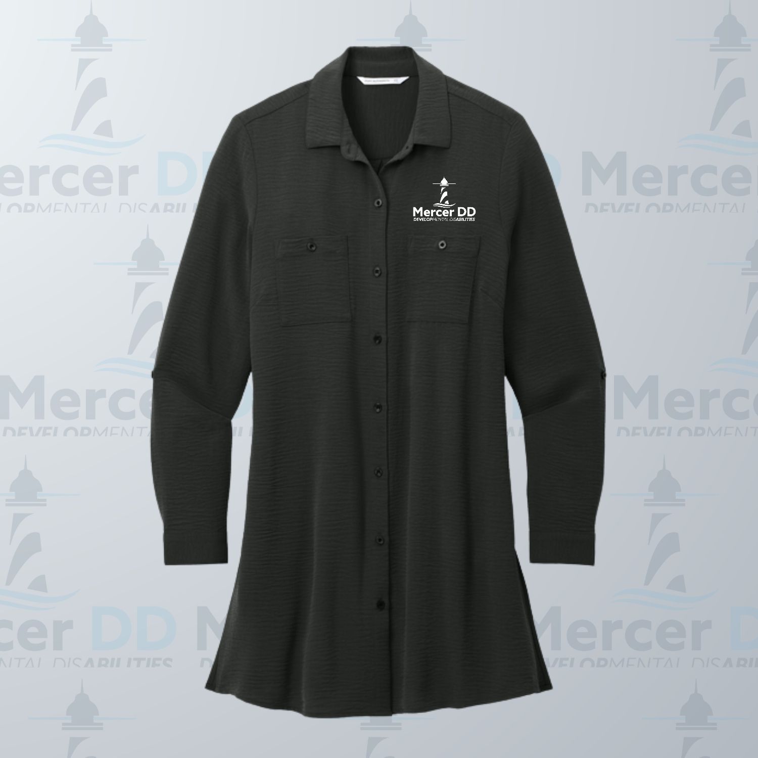 Women's Textured Crepe Long Tunic _ LW715