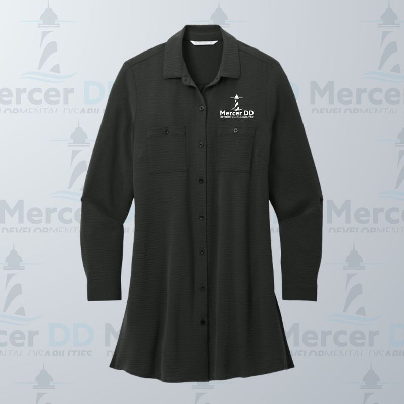 Women's Textured Crepe Long Tunic _ LW715