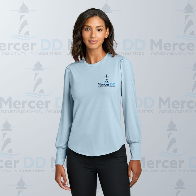 Women’s Stretch Jersey Long Sleeve Blouson Top _ MM1019
