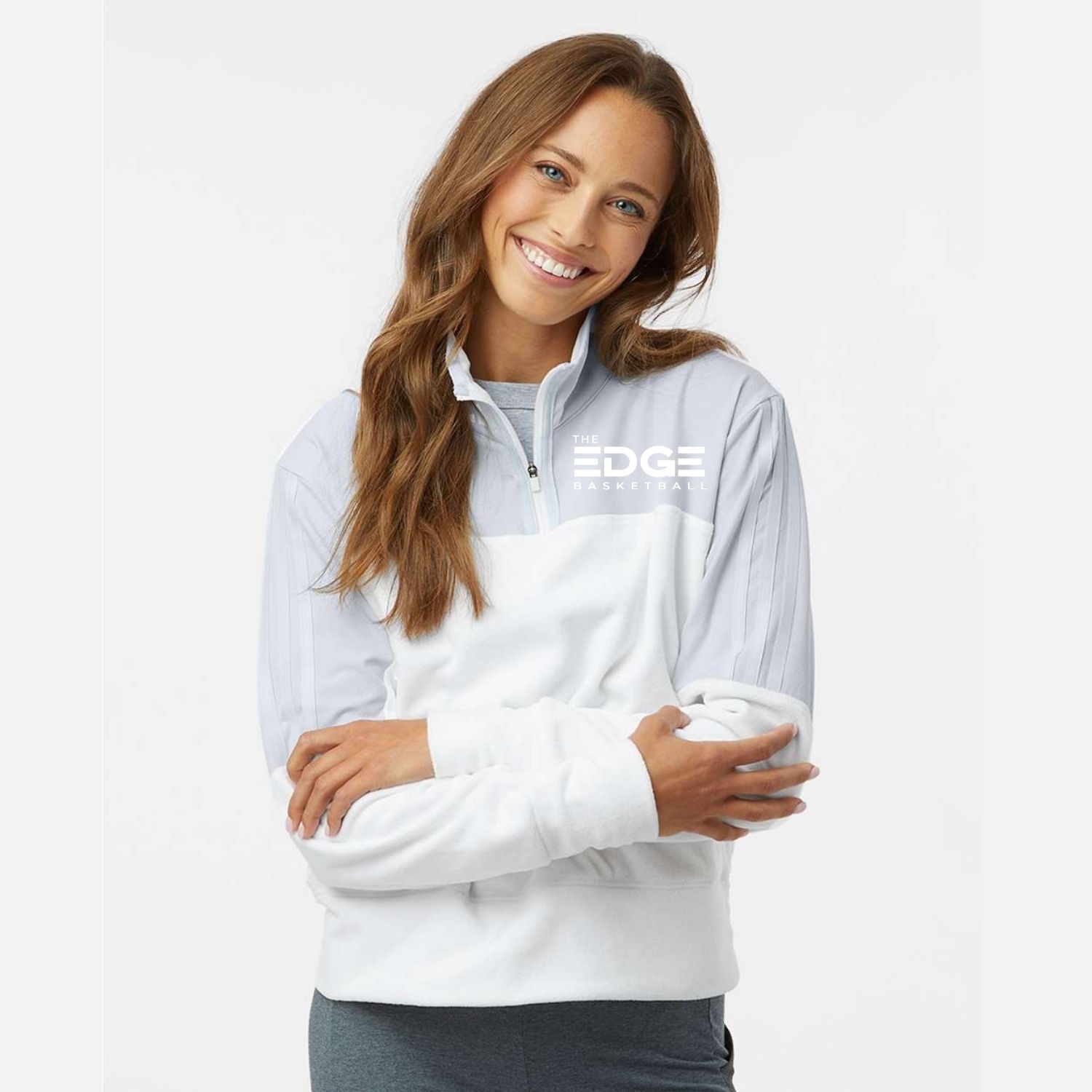 Adidas Women's Fleece Quarter-Zip Pullover _ W601