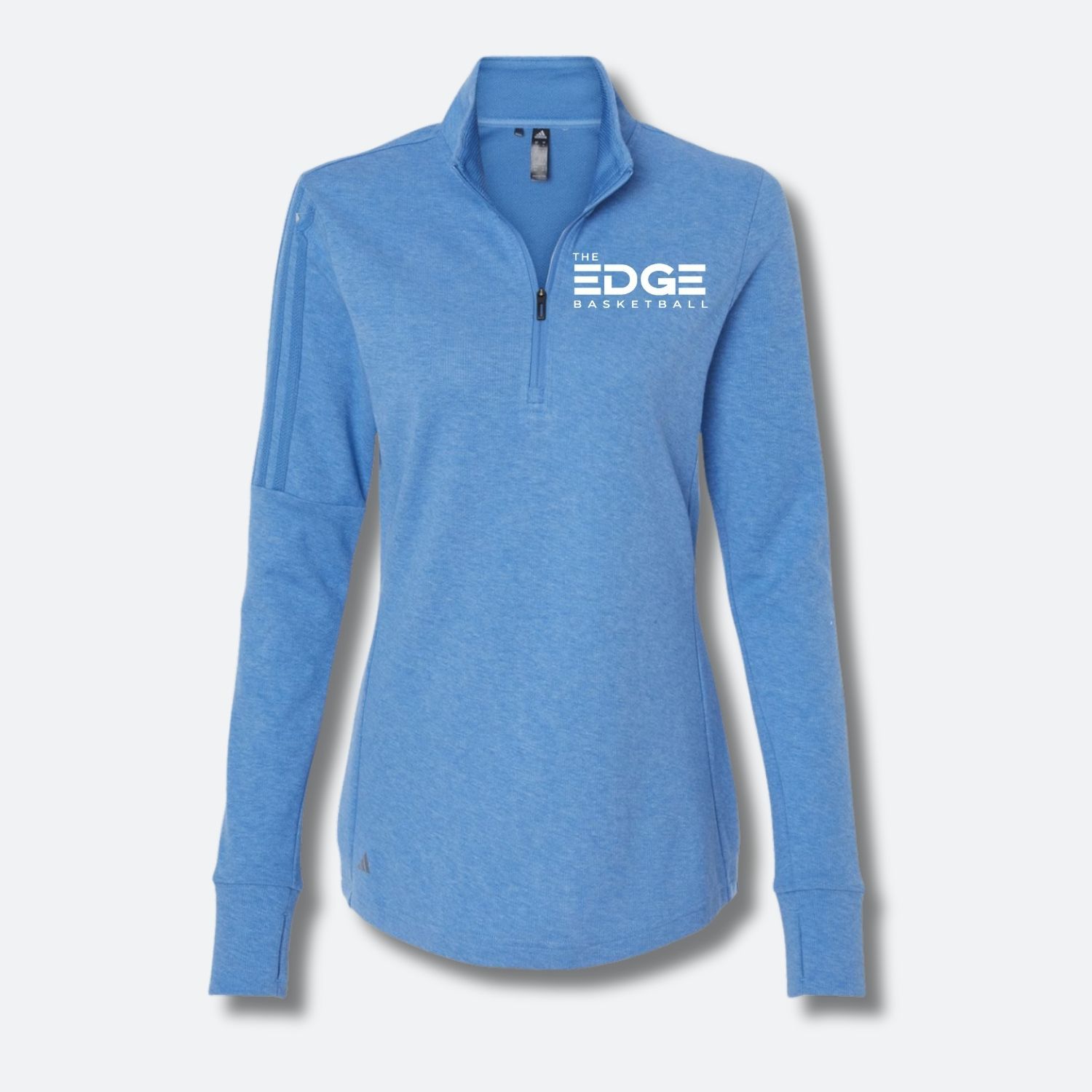 Adidas Women's 3-Stripes Quarter-Zip Sweater Pullover - A555