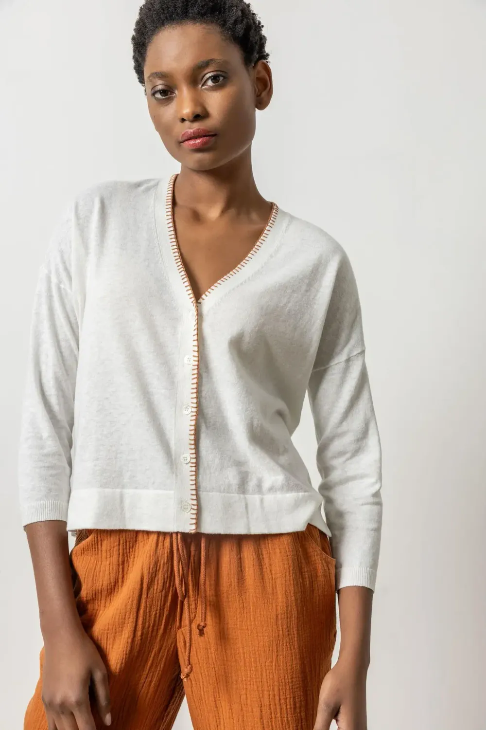 PA2457 Blanket Stitch Cardy