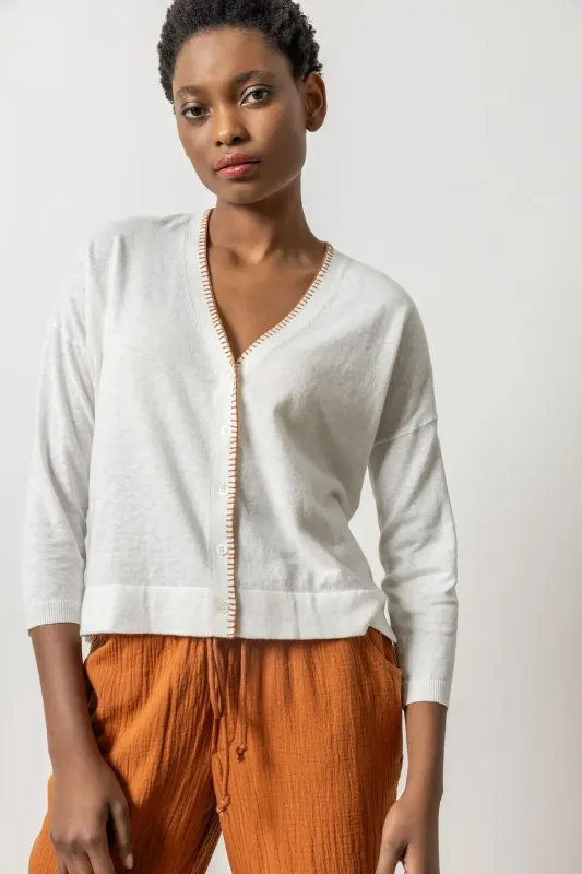 PA2457 Blanket Stitch Cardy