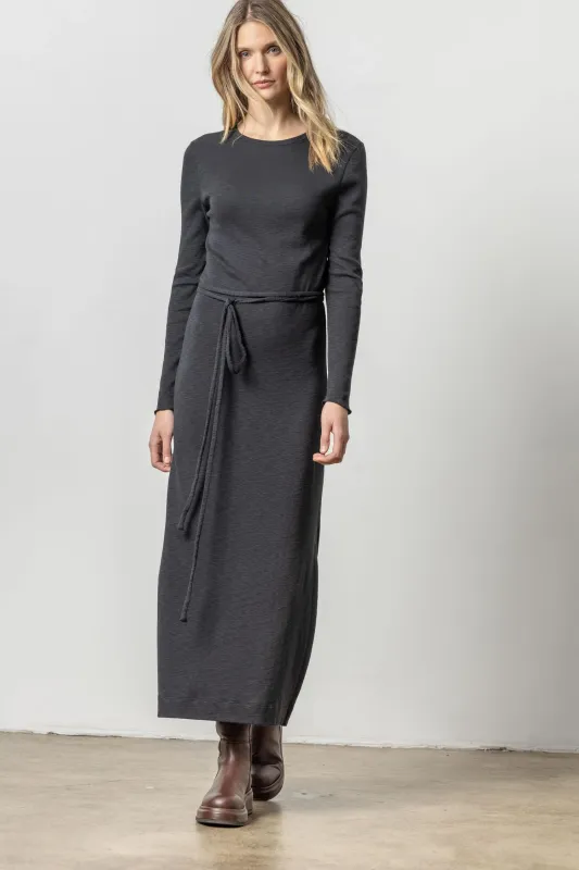 PA2705 BELTED MAXI COLUMN DRESS