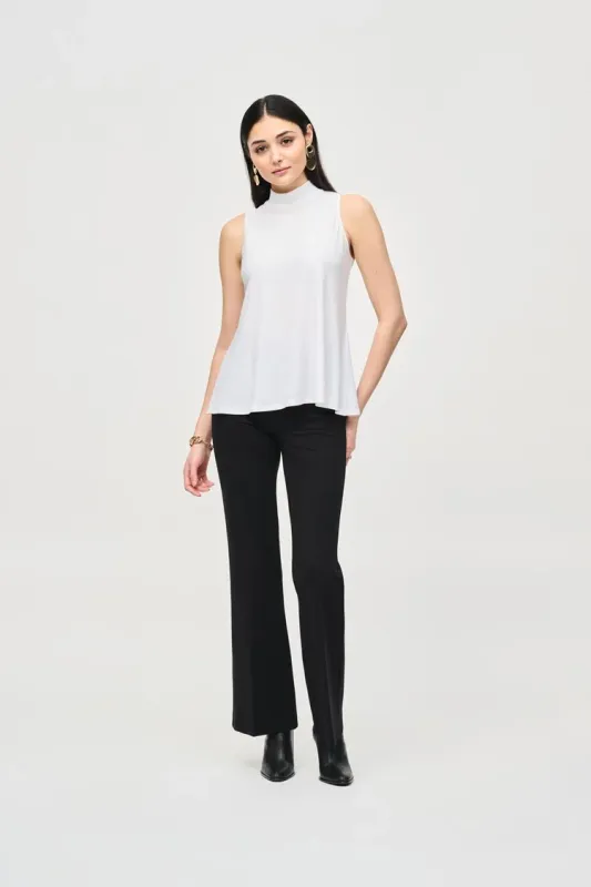 243253 Silky Knit Fit and Flare Sleeveless Top