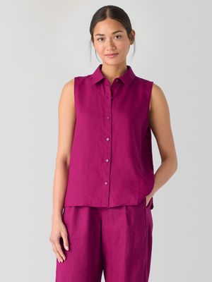 T6031M Organic Handkerchief Linen Sleeveless Shirt