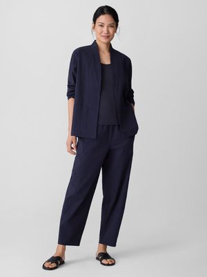 Organic Cotton Pucker High Collar Jacket