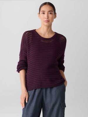 Peruvian Organic Cotton Cord Crew Neck Top W6217M Peruvian Organic Cotton Cord Crew Neck Top W6217M