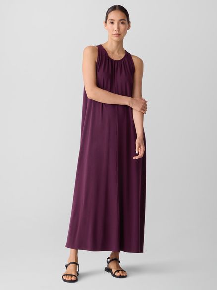 S5FTE-D5369M Round Neck Maxi Dress