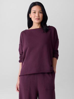 T6360m Bateau Neck Boxy Top