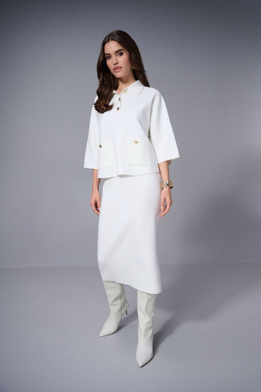 Sweater Knit Midi Skirt 243967F25