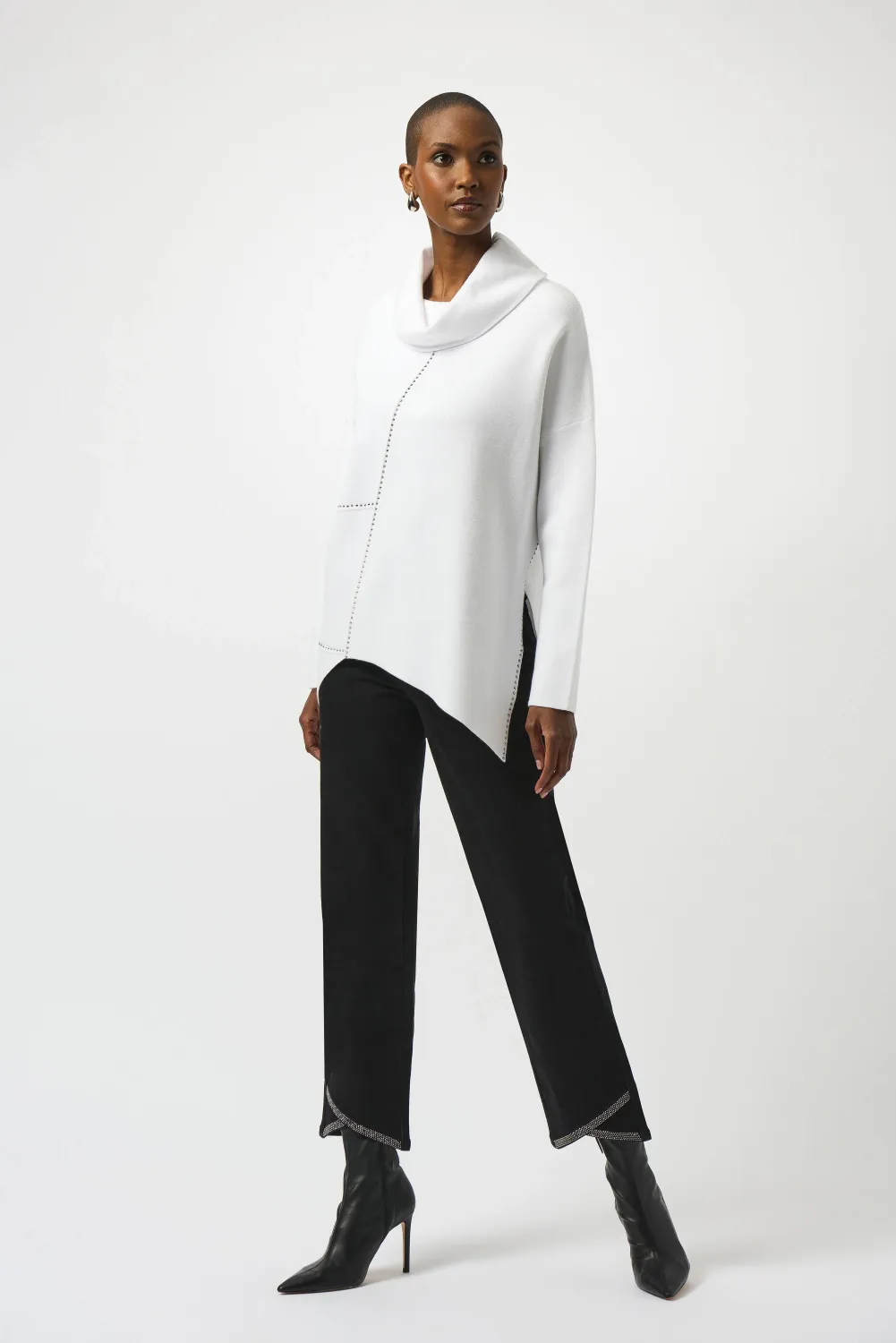 Sweater Knit Asymmetrical Pullover 253913
