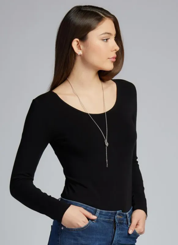 Bamboo Long Sleeve Scoop Neck Top CEBT1202 (+ colours)
