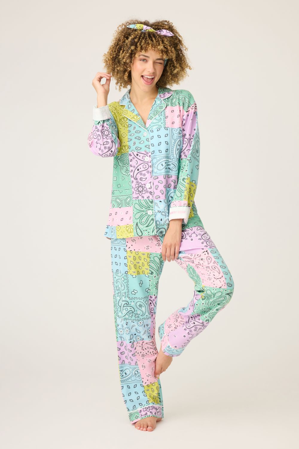 RUFLPJ Howdy Honey Paisley Print Flannel PJ Set