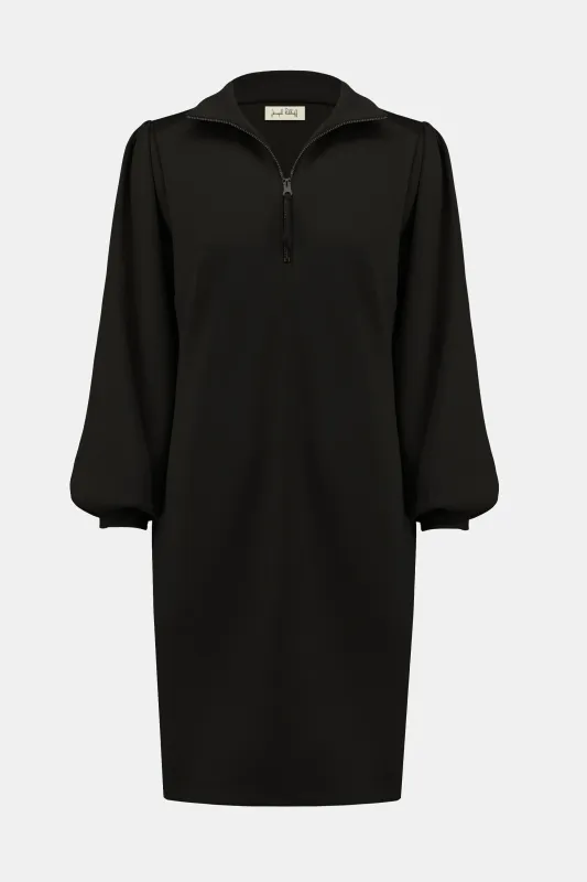 253245 Scuba Jersey Shift Dress Black