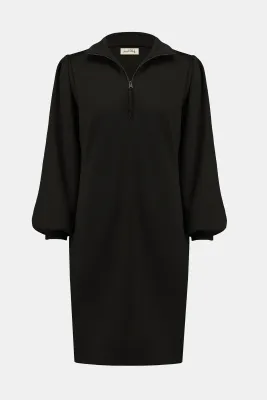 253245 Scuba Jersey Shift Dress Black