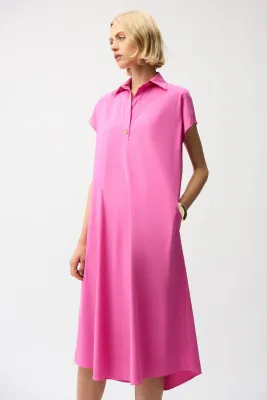 261049 Stretch Poplin Trapeze Shirt Dress 261049 Stretch Poplin Trapeze Shirt Dress