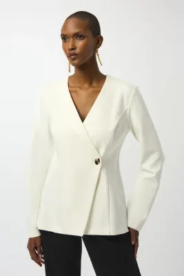 253202 Heavy Knit Fitted Jacket