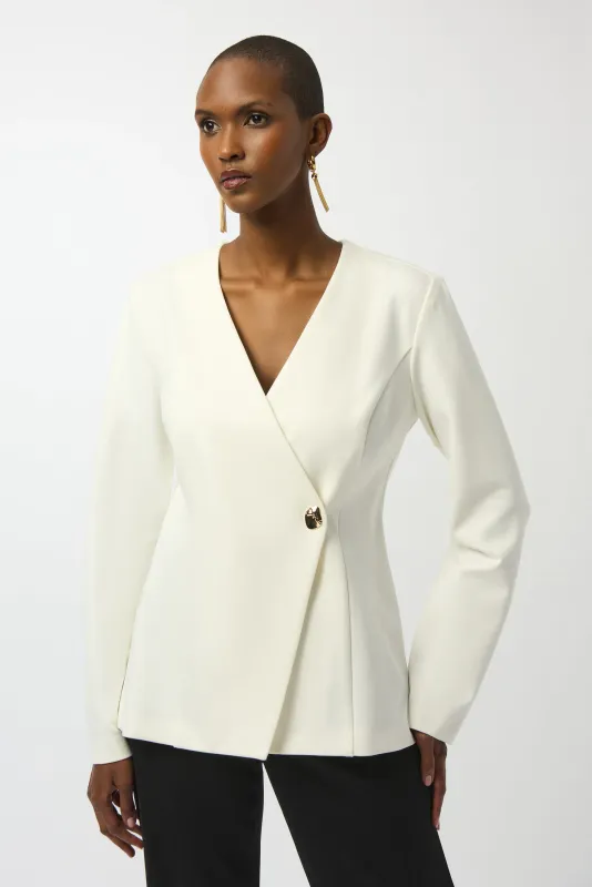 253202 Heavy Knit Fitted Jacket