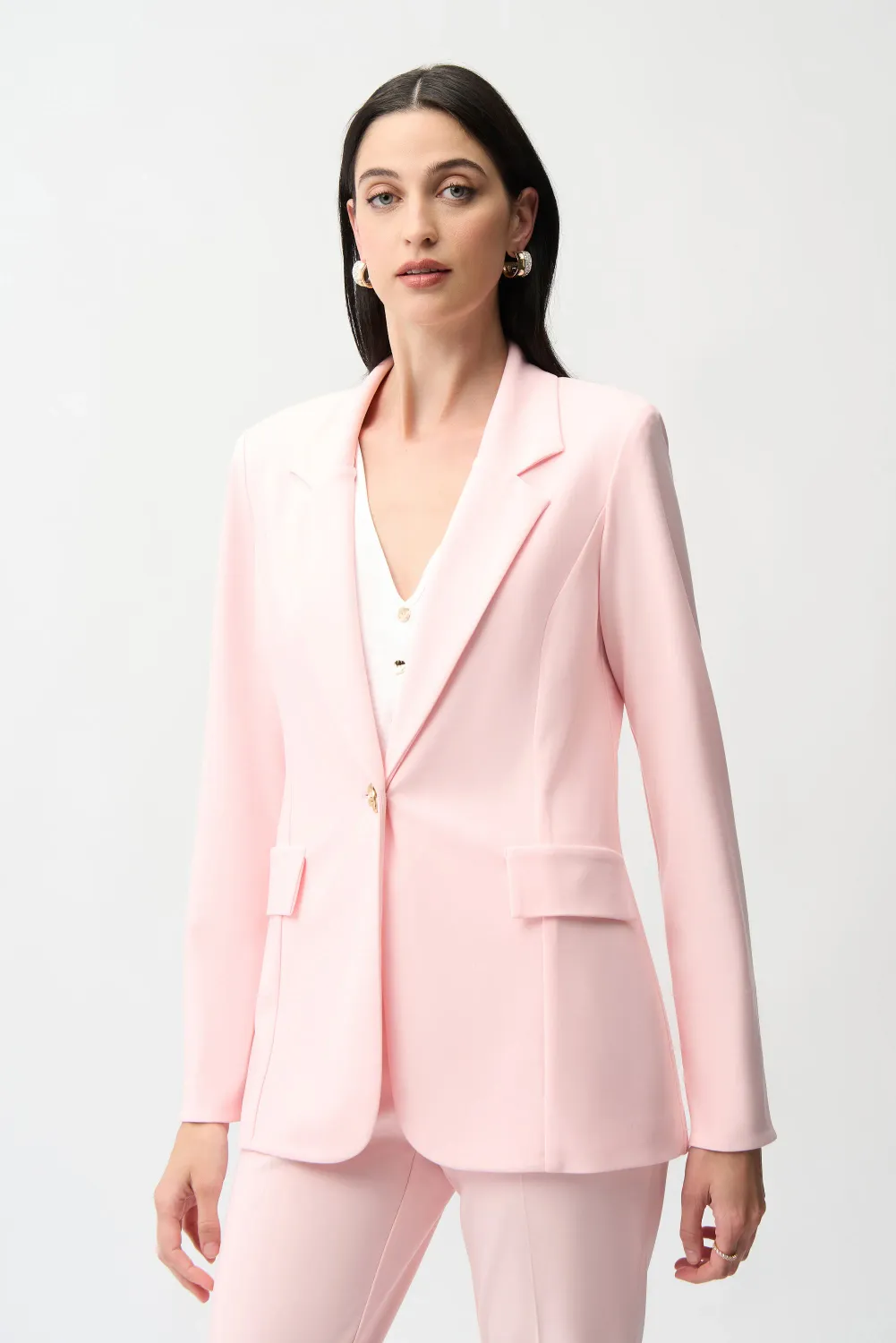 261245 Fitted Blazer With Statement Button