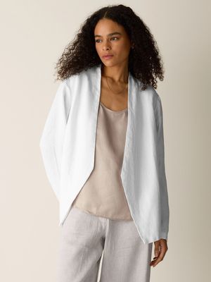 J5845M Heavy Organic Linen Angled Jacket