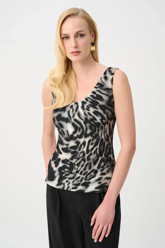 263762Silky Knit Animal Print Fitted Camisole