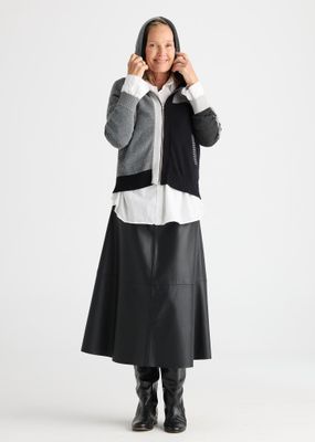 ZP8534U Plaited Zip Up Hoodie