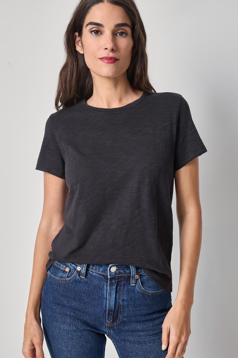 PA2169 Short Sleeve Back Seam Crewneck