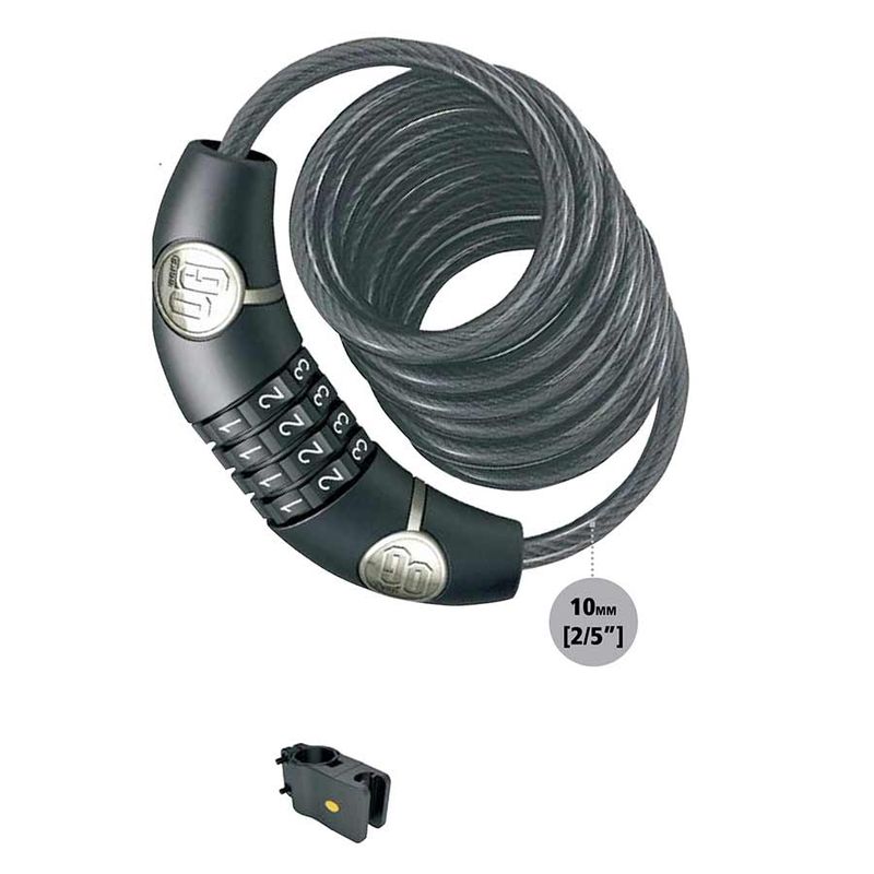 OnGuard, Combo Coil, Coil cable with combination lock, 10mm x 185cm (10mm x 6&#39;)
