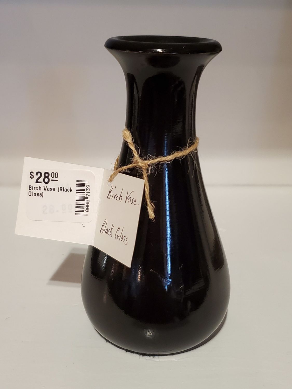 Birch Vase (Black Gloss)-#17