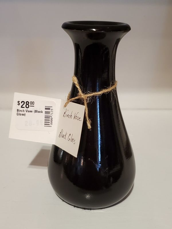 Birch Vase (Black Gloss)-#17