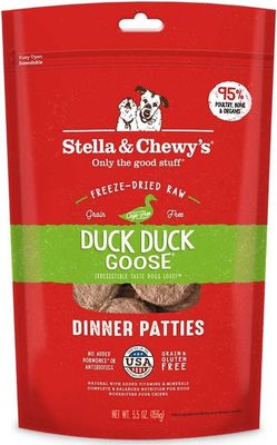 Stella &amp; Chewy&#39;s Duck Duck Goose Freeze-Dried Raw Dinner Patties Dog Food