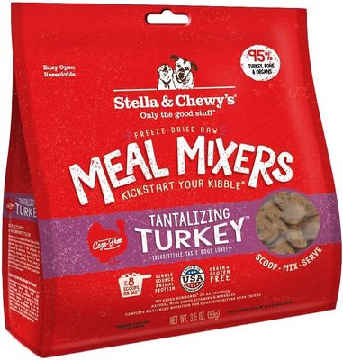 Stella &amp; Chewy&#39;s Meal Mixers Tantalizing Turkey Raw Freeze-Dried Dog Food