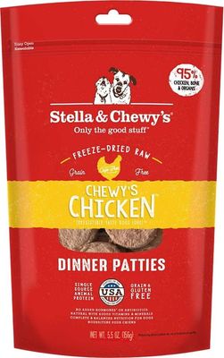 Stella &amp; Chewy&#39;s Chewy&#39;s Chicken Freeze-Dried Raw Dinner Patties Dog Food 