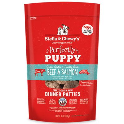 Stella &amp; Chewy&#39;s Beef &amp; Salmon Puppy Freeze-Dried Raw Dinner Patties Dog Food