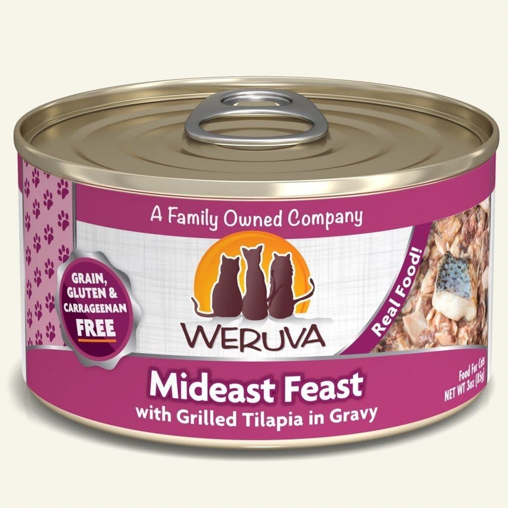 Weruva Mideast Feast with Grilled Tilapia Canned Wet Cat Food 3-oz