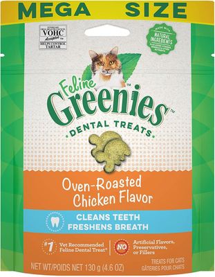 GREENIES Feline Oven-Roasted Chicken Flavor Dental Cat Treats