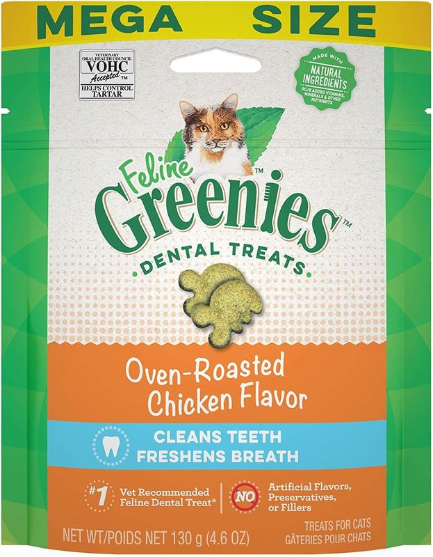 GREENIES Feline Oven-Roasted Chicken Flavor Dental Cat Treats