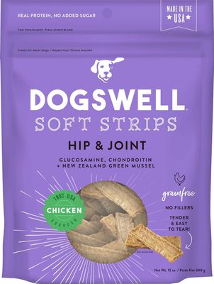 Dogswell Soft Strips Hip &amp; Joint Chicken Jerky Dog Treats