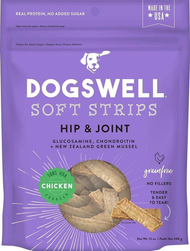 Dogswell Soft Strips Hip &amp; Joint Chicken Jerky Dog Treats