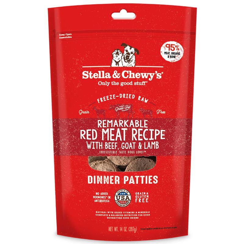 Stella &amp; Chewy's Remarkable Red Meat Freeze-Dried Raw Dinner Patties Dog Food