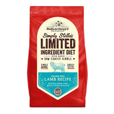 Stella &amp; Chewy&#39;s Raw Coated Kibble Limited Ingredient Grass-Fed Lamb Recipe Dry Dog Food
