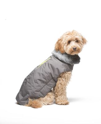 Dog Gone Smart Steel Grey w/ Yellow Zipper Tamarack Dog Jacket