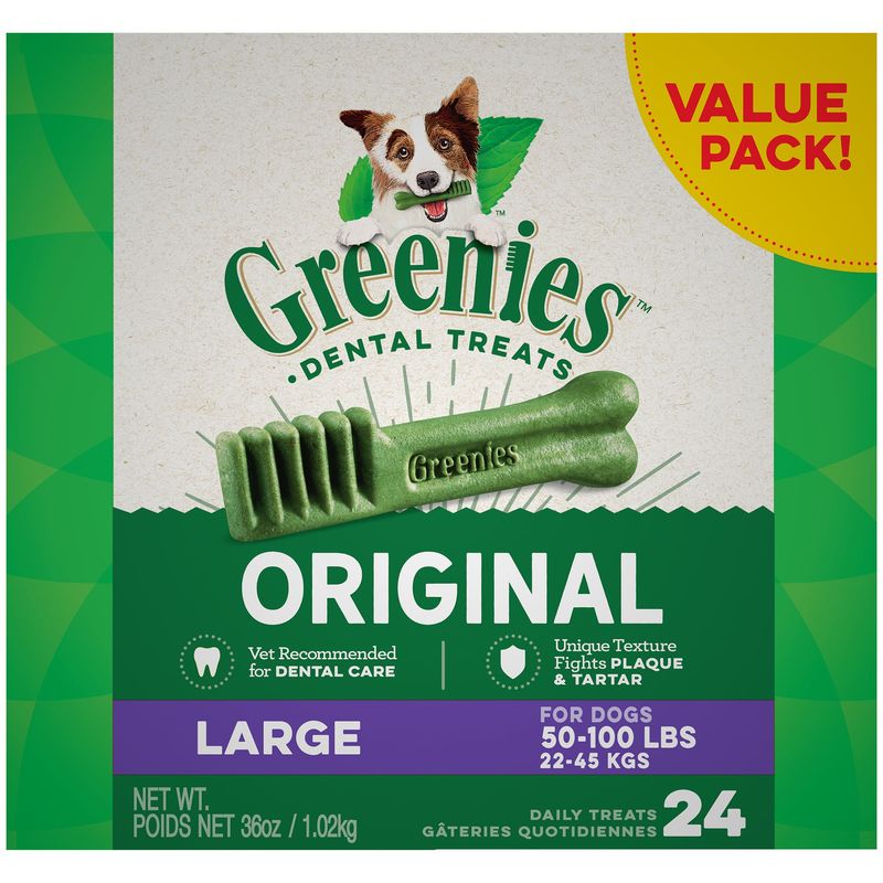 GREENIES Original Large Dental Dog Chew Treats 36-oz (24 Count)