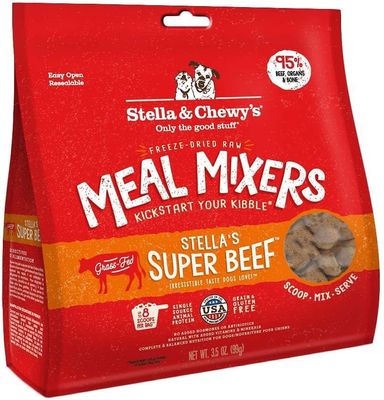 Stella &amp; Chewy&#39;s Meal Mixers Stella&#39;s Super Beef Raw Freeze-Dried Dog Food