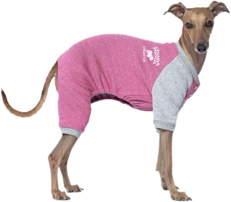 Canada Pooch Pink Frosty Fleece Sweatsuit Dog Onesie