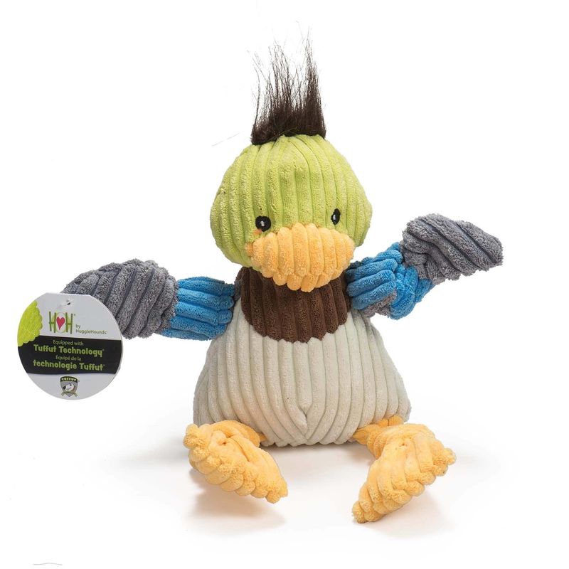 HuggleHounds Duck Knottie Plush Dog Toy