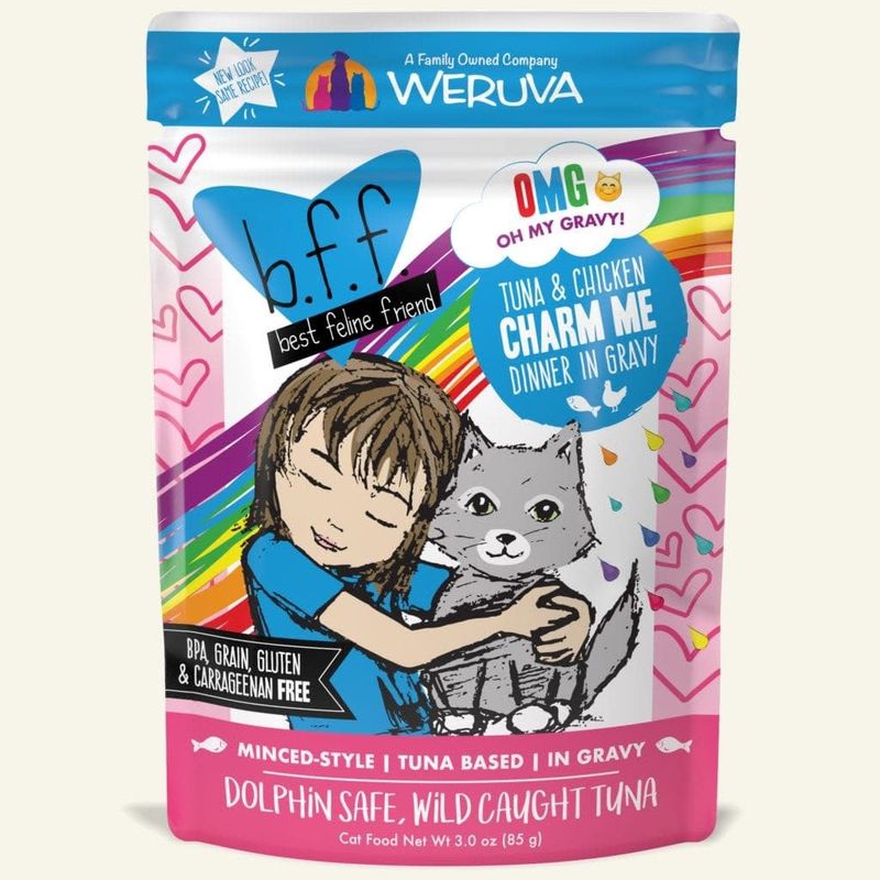 Weruva BFF Tuna &amp; Chicken Charm Me Recipe Single Pouch Wet Cat Food 3-oz