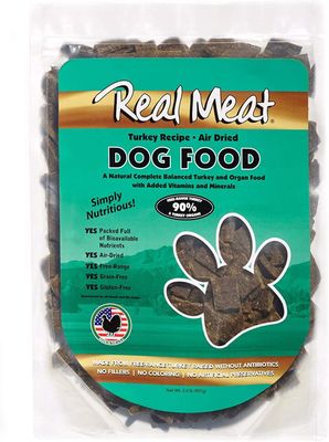 Real Meat Air-Dried Turkey Recipe Dog Food 2-lb