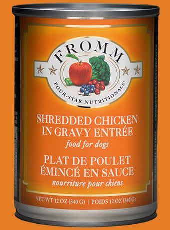 Fromm Shredded Chicken in Gravy Entree Canned Wet Dog Food 12-oz